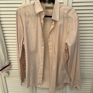 Burberry Mens Dress Shirt in Size L - Light Pink